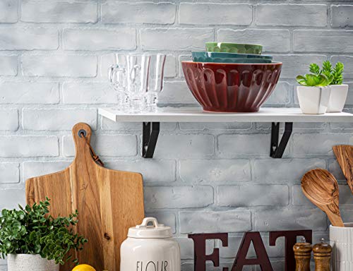 Kook Nesting Serving & Mixing Bowls, Ceramic Kitchen Bowls, For Salads, Fruit, Popcorn, Microwave And Dishwasher Safe, Red/Blue/Green, 1/2/4 Qt, Set Of 3 #TOP2