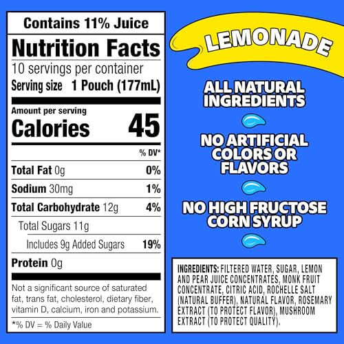 Capri Sun Lemonade Drink, 10 ct Box, 6 fl oz Pouches - Thumbnail 7