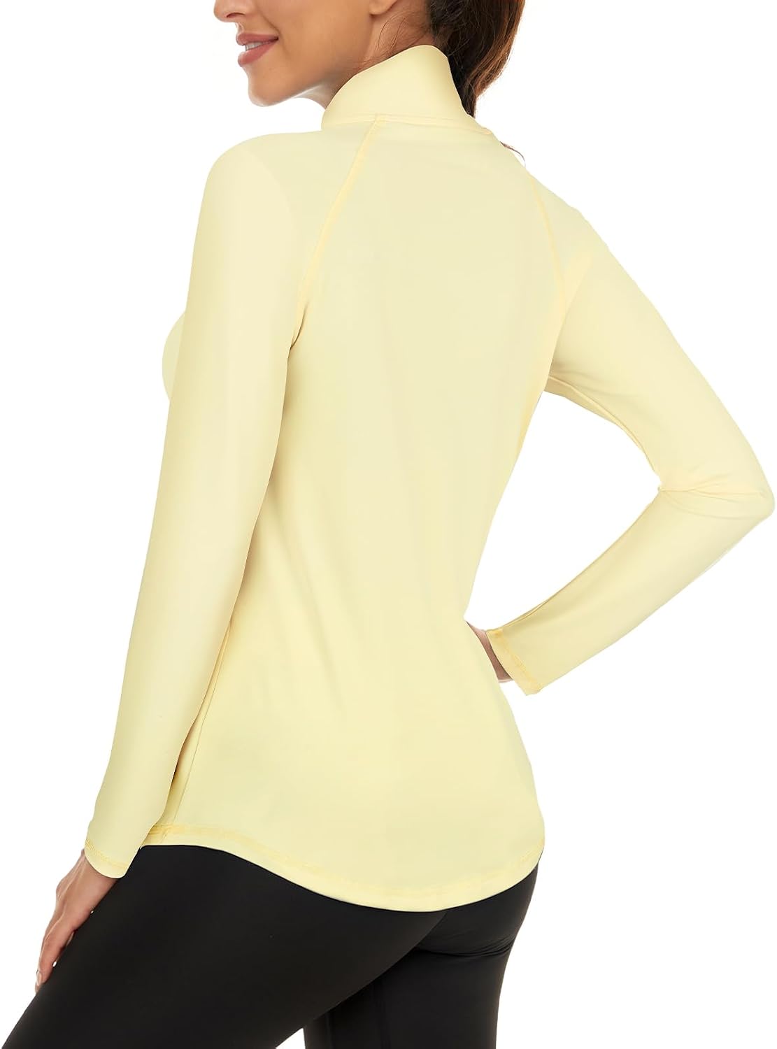 LURANEE Womens UPF 50+ Long Sleeve 1/4 Zip Pullover Athletic Hiking Running Workout Tops