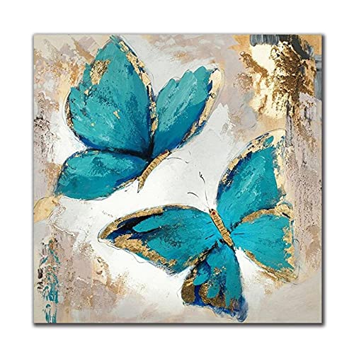 Peinture sur toile papillon KEBIA 50x50cm pour habiller un mur vide sans encombrer l'espace