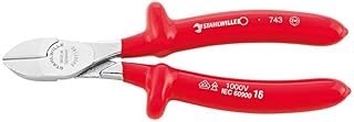 Stahlwille VDE side cutter standard bevel L.140 mm head chrome plated handles dip-coated insulation DIN EN 60900, IEC 900 certified up to 1000V AC/1000 V