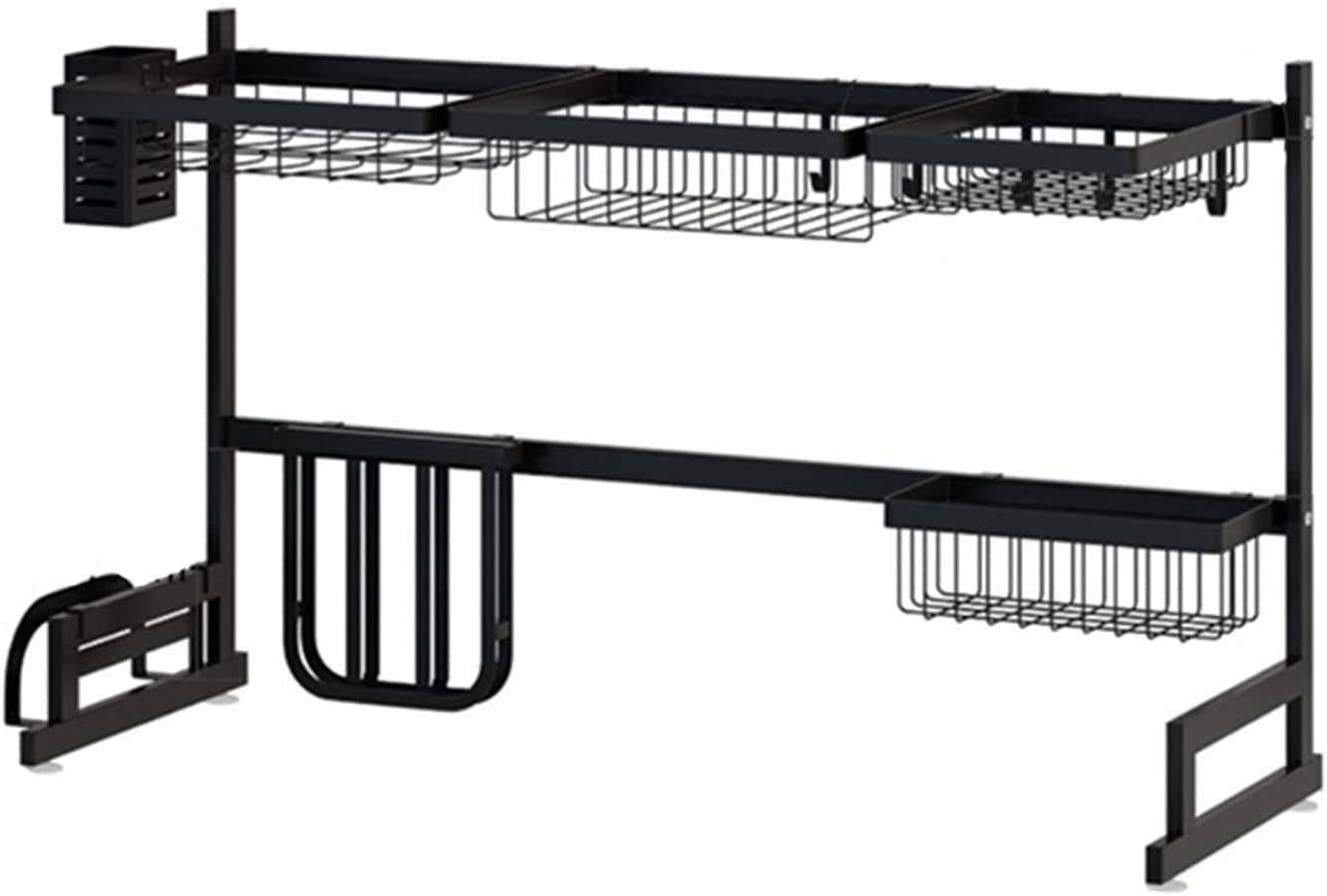 GRAWIT sobre el Fregadero Estante para Platos Escurridor de Platos de Cocina Secador de Secado Soporte para Estante con escurridor Soporte para Palillos (Tamaño : L) Made in China