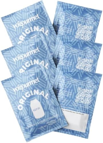 Yogourmet Kefir Starter (6 Sachets = 6 Quarts of Kefir) Starter Culture