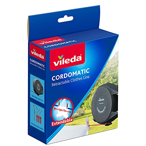 Corde à linge rétractable Vileda 15m pour un séchage extérieur