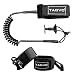 TAGVO Body Board Leash 4 Feet 7mm Coiled with 2 Pack Fin Saver, Comfortable Lightweight Padded Neoprene Cuff with Double Swivels Anti-Rust Wrist Bicep Leash Set