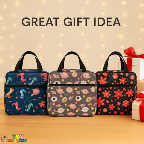 Image of Toy Imagine Insulated Lunch Bag for Kids, Women & Office | Stylish Thermal Tiffin Bag, Lunchbox Carry Bag for School, College & Work | Small & Compact Food Storage Bag Leak-Proof (Assorted)