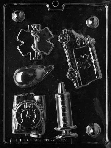 Cybrtrayd Life of the Party EMS Kit Ambulance, Syringe Chocolate Candy Mold in Sealed Protective Poly Bag Imprinted with Copyrighted Cybrtrayd Molding Instructions