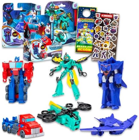 Transformers Earthspark Toys Set - Bundle with 3 Action Figures Featuring Optimus Prime, Chaos Terran, Soundwave Plus Stickers, More | Transformers Action Figures for Kids, Boys image 5