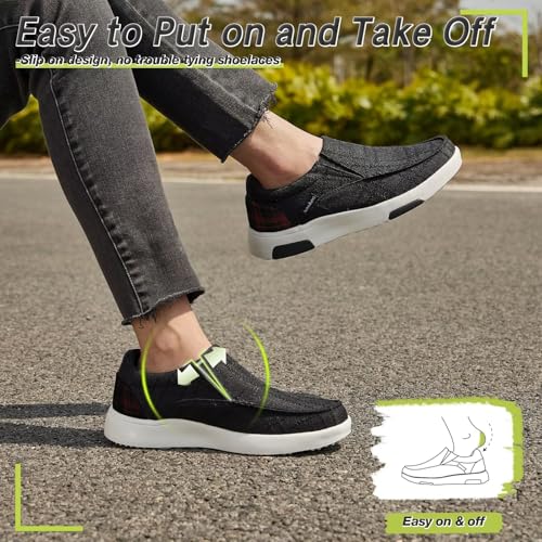 Image of OrthoComfoot Women's Orthopedic Slip-On Loafers Walking Shoes: Comfortable Plantar Fasciitis Loafers with Arch Support for Flat Feet, Casual Orthotic Shoes for Foot and Heel Pain Relief