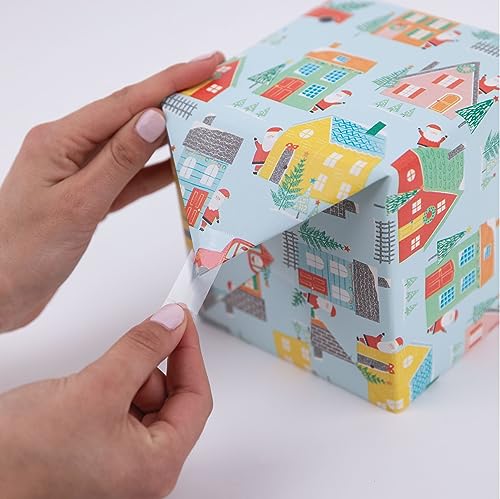 Little ELF Gift Wrap Tape, 6 Rolls, 3/4 x 650 Inches, Clear, Transparent Tape for Wrapping Paper, Christmas, Holiday - Thumbnail 3