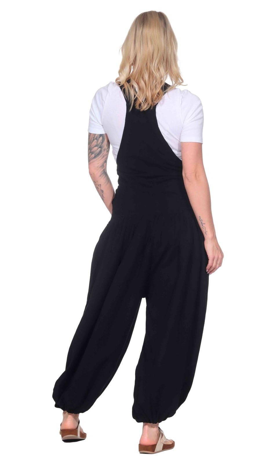 Hippie Latzhose Haremshose Hose Psy Goa 70er Overall Boho Jumpsuit Bip