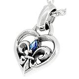 [新宿銀の蔵] GRAN DEUR フルール ド リス ハート ブルーサファイア シルバー925 ペンダントトップ チェーンなし ユリ 百合 サファイア