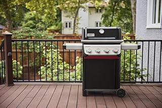 Weber Spirit E-425 Natural Gas Grill for Outdoor Cooking and BBQ, 4 Burner, Black – Porcelain-Enameled Cast-Iron Grates 2 Boost Burners & Sear Zone
