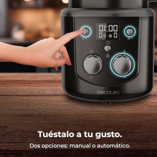 Cecotec Elektrische Kaffeebohnentrommelröster Roaster Booster. 1400W, Kaffeezubehör, automatisches oder manuelles Rösten, gleichmäßige Röstung, Kapazität von 100-150g, einstellbare Zeit von 8-15 Min