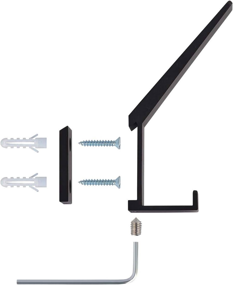 Coat Hooks Wall Mounted Towel Holder Heavy Duty Aluminum Double Robe Hanger for Bathroom Kitchen Office Farmhouse 2 Pack Anodized (Black) - Image 3