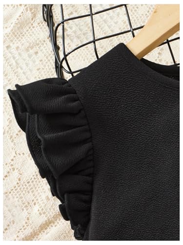 Floerns Girl's Floral Sleeveless Ruffle A Line Dress Crew Neck Vacation Short Dresses4