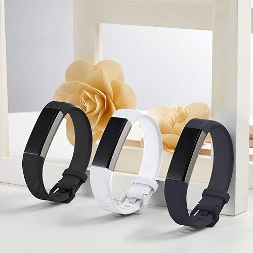 Miniatura 9 de GEAK - Pulseras compatibles con Fitbit Alta y Fitbit Alta HR, paquete de 3 pulseras de silicona suave para Fitbit Alta HR, bandas con hebilla de