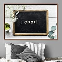 Framed Canvas Wall Art Pressed Quotes 3D Chic Inspirational Multicolor Pop Art Quotes Typography Ultra Whimsical - 16x24 inches