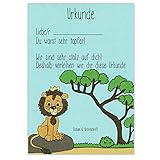 Urkunde Löwe - Tapferkeit, Kind Mut machen, kleine Helden, Ängste besiegen, Heilung, Kraft geben, Krankheit,Auszeichnung, Tapferkeitsurkunde, Tapferkeitsmedaille,Geschenk krankes Kind, Krankenhaus