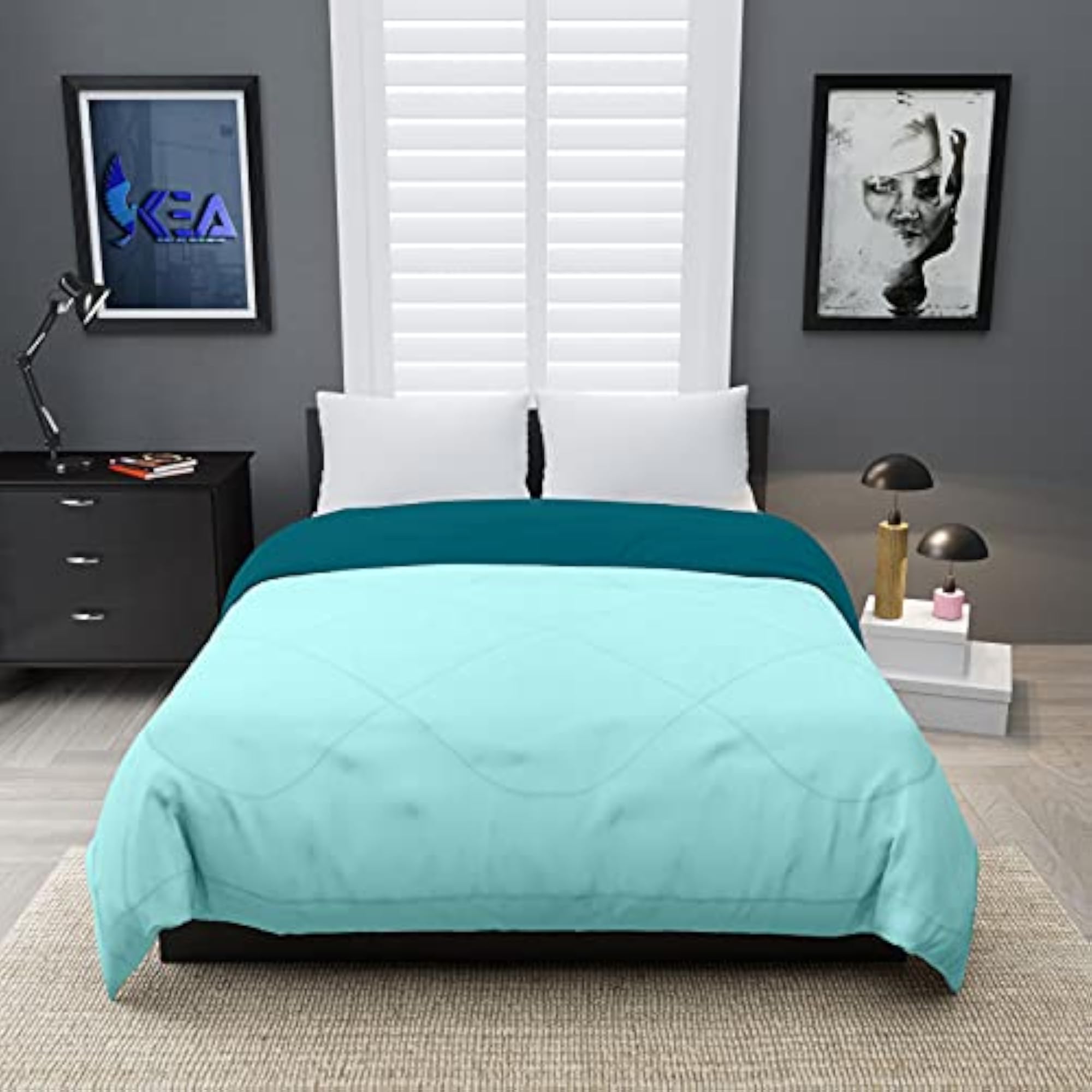 Microfibre Reversible Double Bed King Size Comforter for All Weather