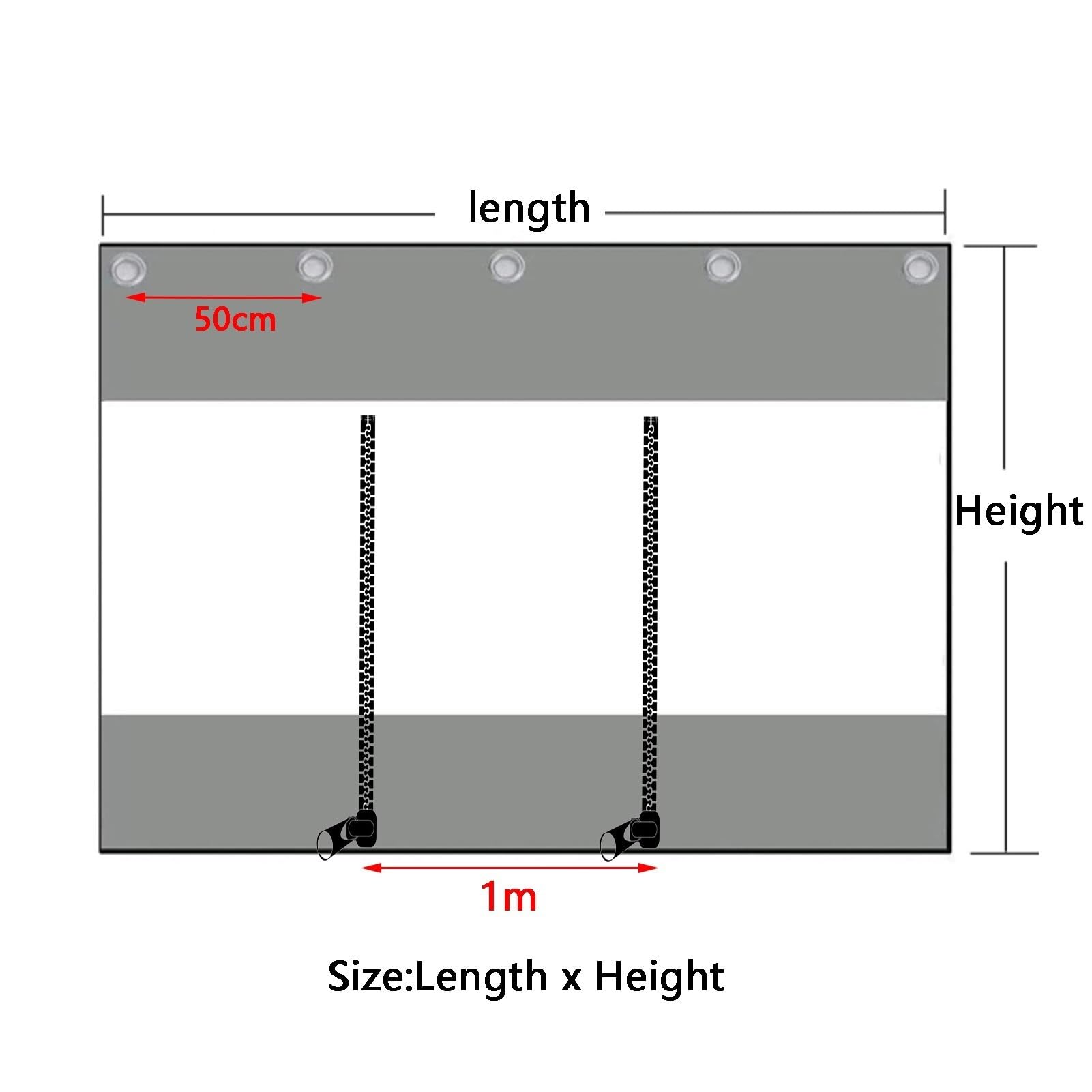 Waterdicht Transparant Zeildoek 0.5mm Scheurvast en Duurzaam Dekzeil met Rits Regenbescherming Dekzeil voor Tuin, Terras, Paviljoen ZHZHXR (Color : Gray, Size : 2.2x2.2m(7.2x7.2ft Waterdicht Transparant Zeildoek 0.5mm Scheurvast en Duurzaam Dekzeil met Rits Regenbescherming Dekzeil voor Tuin, Terras, Paviljoen ZHZHXR (Color : Gray, Size : 2.2x2.2m(7.2x7.2ft