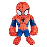 Marvel HHK87 -Plüsch Spider-Man, ca 30 cm große Charakter Figur mit bewegungsaktivierten Geräuschen & übergroßen Händen, Spielzeug Sammlerstück Geschenk für Kinder & Fans ab 3 Jahren