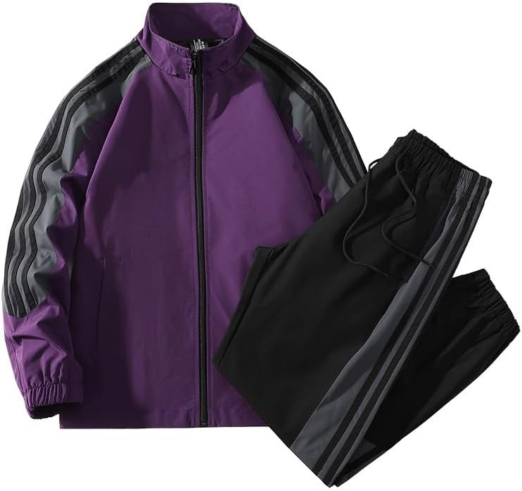 Men Casual Jacket Long Sleeve Sports Suit Adult Outdoor Mountaineering(D,XX-Large)
