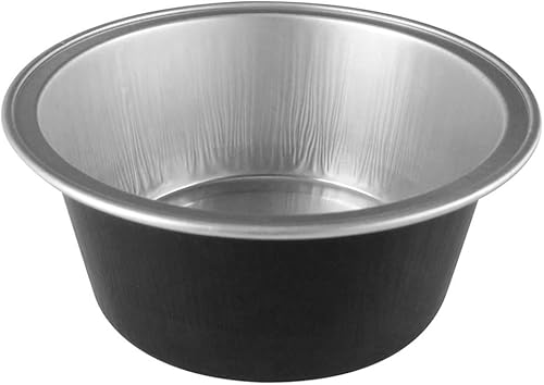 Miniatura 10 de KitchenDance - Mini tazas desechables de aluminio para hornear y postre, capacidad de 1-1/2 onzas, paquete de 100 unidades (con tapas, dorado)