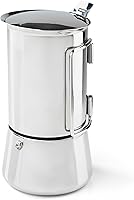 Vista 3 de GSI Outdoors 6 tazas de acero inoxidable Moka para estufa de café expreso para camping, viajes y cabaña