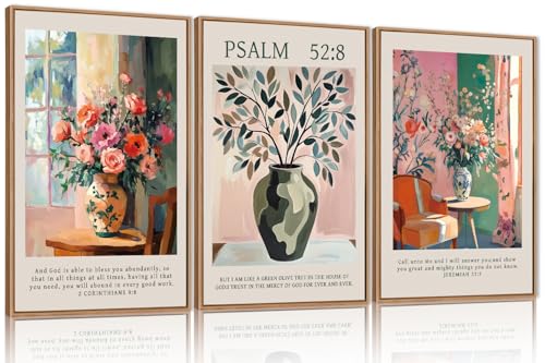 FWIEXA Christian Bible Verse Canvas Wall Art Set, Easter 3