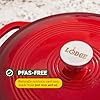 Lodge Essential Enamel Braiser 3.5 Quart - Refrigerator- & Oven-Safe up to 500° F - Heat-Retaining, Induction-Safe & PFAS-Free Enamel Cookware - Island Spice Red #3