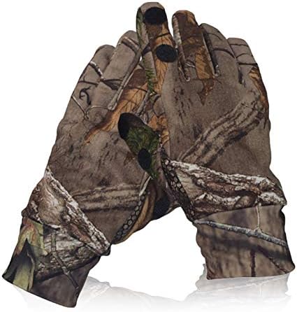 Camo Hunting Gloves Lightweight Pro Anti-Slip Shooting Gloves Breathable Full Finger/Fingerless Gloves Outdoor Hunting Camouflage Gear Archery Accessories for Turkey Deer Hunting Fishing Airsoft …