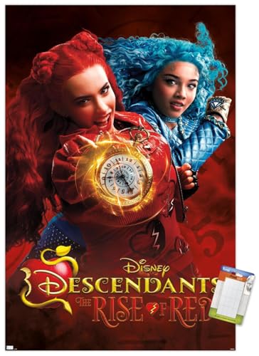 Trends International Disney Descendants: The Rise of Red - Time Wall Poster, 22.4L x 14.7W, Premium Poster & Mount Bundle