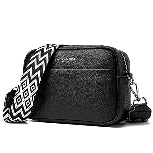 WEIERTE® Crossbody Bag Damen Breiter Gurt Handtasche UmhäNgetasche...
