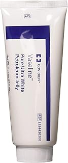 12 Pack Medical Grade Vaseline Pure Ultra White Petroleum Jelly, 3.25 oz (97.5 mL) Tubes by Covidien