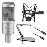 Heil Sound PR 40 Dynamic Cardioid Studio Microphone Bundle with PRSM Shock Mount (Black),...