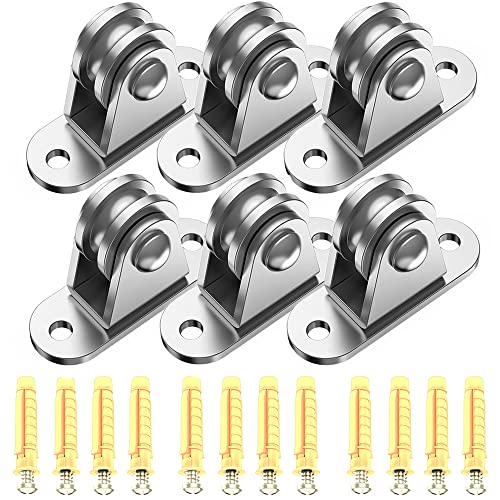 Small Pulley Block Silent Pulley,Single Pulley Block,304 Stainless Steel Pulley Block Super Silent Detachable Duplex Bearing For Cord Material Handling Moving And Diy Kits For Handling Moving (6) #TOP6