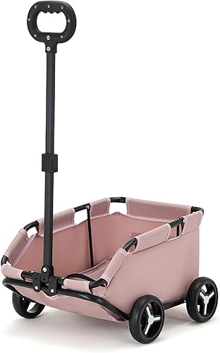 Miniatura 14 de Cochecito para perros con 4 ruedas, plegable, para mascotas, para viajes, compras, caminar, jugar para perros pequeños y gatos (negro)