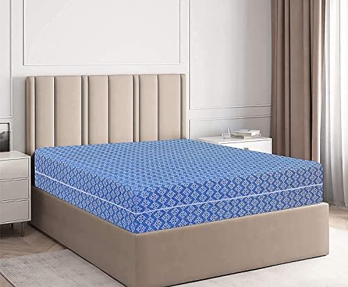 Brit Diamonds Extra Deep Zipped Mattress Protector 12 / 30cm Full Encasement Topper Breathable Hypoallergenic Noiseless Single Double King Super King Bed Cover Blue Fitted Sheets. (King, Blue)