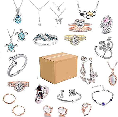 Mystery_Box Rings for Women, Lucky_Box Mystery_Boxes Wedding Jewelry, Super Costeffective, Random St