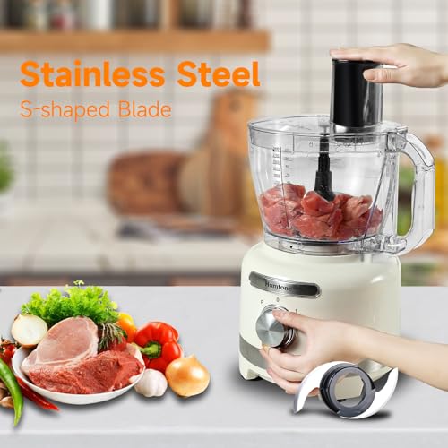 Homtone-16-Cup-Food-Processor-French-Fry-Cutter-Food-Processors-9-Functions-7-Blades-for-Shredding-Slicing-Doughing-Emulsfying-and-Meat-Vegetable-Chopping-for-Home-Use-3-Speeds-600W-Beige