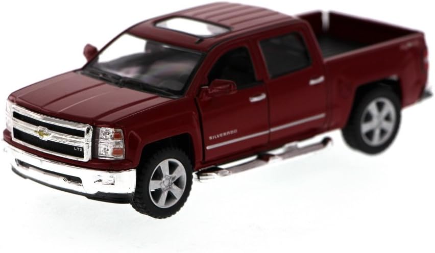 2014 Chevy Silverado Pick-up Truck, Red - Kinsmart 5381D - 1/46 Scale Diecast Model Toy Car