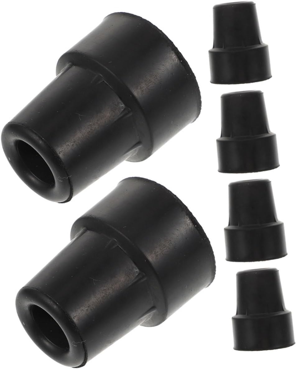 6pcs Skid Cane Heavy-Duty Rubber Crutch Feet Covers -Resistant Replacement Tips for Walking Sticks and Crutches and Elegant Design