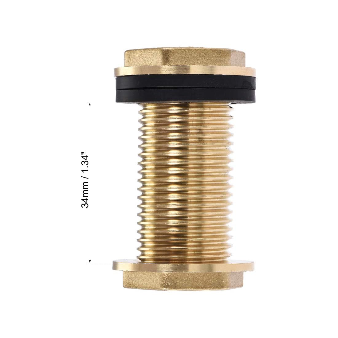 MACHSWON Bulkhead Fitting, G1/2 Male, Tube Adaptor Connector Hose Fitting with 2 Silicone Gaskets, for Pipes Faucets, Hoses - Image 4
