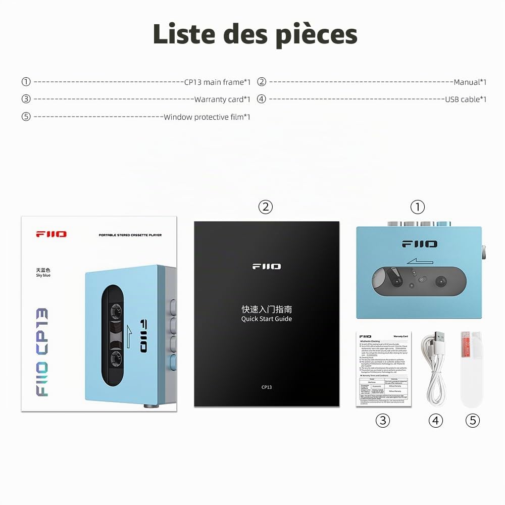 FiiO Lecteur Cassette CP13 (Transparent)