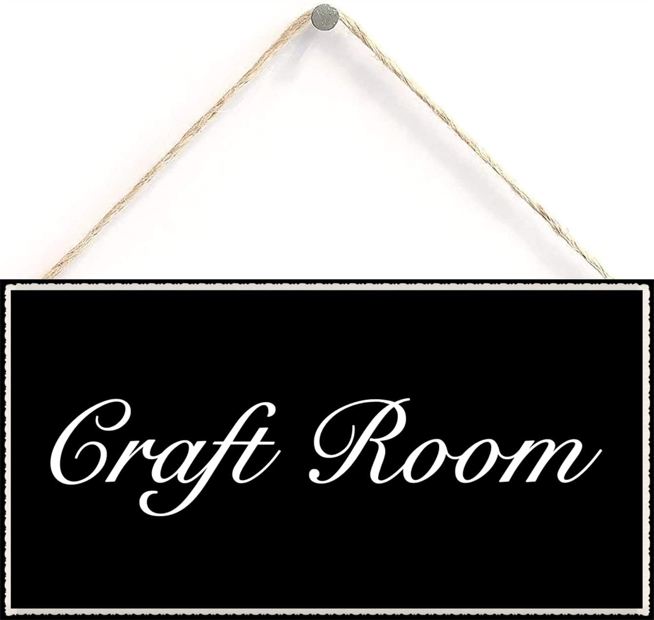 Craft Room Sign - Decorative Wood Sign Home Decor,Wall Art，6 inch by 12 inch Hanging Sign