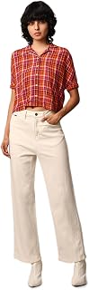ONLY Women Tartan Checks Opaque Checked Casual Shirt