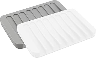KUFUNG Soap Tray, Flexible Silicone Soap Dish, Soap Case Holder for Bathroom Shower Waterfall Drainer Kitchen, Keep Soap D...