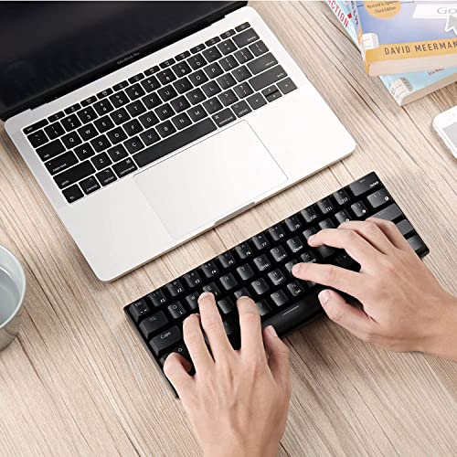 Image of RK ROYAL KLUDGE RK61 Wireless 60% Triple Mode BT5.0 /2.4G /USB-C Mechanical Keyboard, 61 Keys Wireless Mechanical Keyboard, Compact Gaming Keyboard w /Software (Hot Swappable Brown Switch, Black)