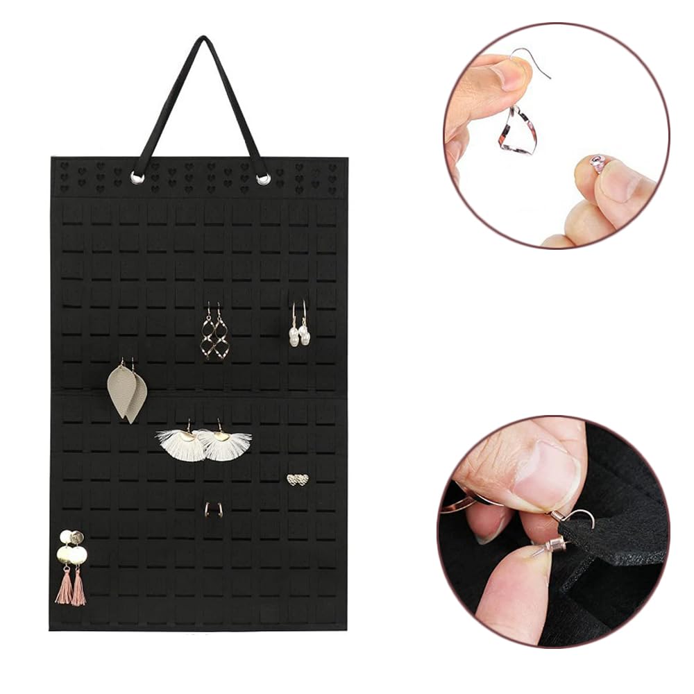 Organizzatore Porta Orecchini Da Appendere - 2 Pezzi Con 150 Feltrini, Fino A 300 Paia - Foto 10
